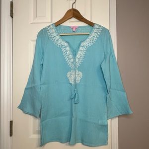 Brand new embroidered Lilly Pulitzer cotton tunic - Medium